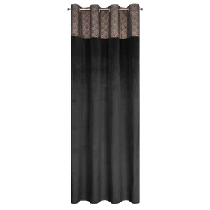 Curtain 140 x 250 Decorative Drawstring Agnes Black