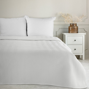 Bedspread 170 x 210 Quilted Len3 White