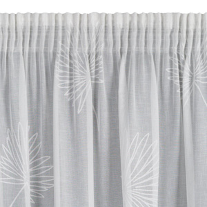 Jane Decorative Curtain 140 x 270 Tape White