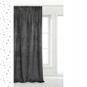 Curtain 140 x 270 Decorative Velvet Soft Graphite