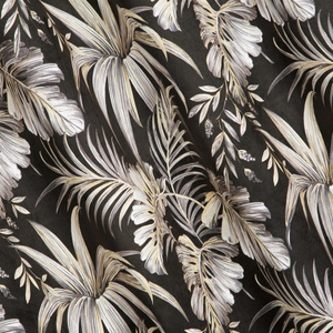 Curtain 140 x 250 Decorative Velvet Magi Black+Beige