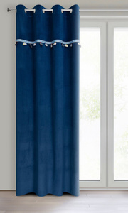 Curtain 140 x 250 Children's Eyelets Car1 Navy Blue