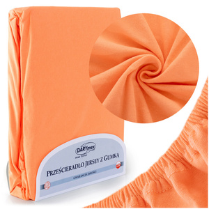 Jersey sheet with elastic 010_D Salmon 140x200