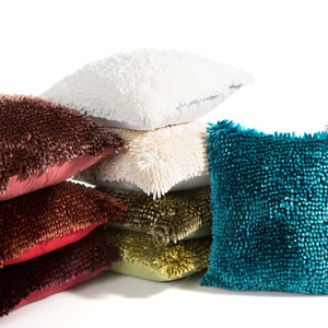 40 x 40 Decorative CHP Shaggy 1 Greenery pillowcase