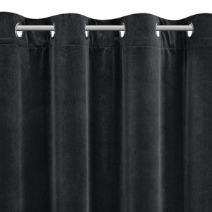 Curtain 140 x 250 Decorative Velvet Nita Black