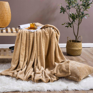 Blanket 200 x 220 Microfiber Jacquard Monte Beige