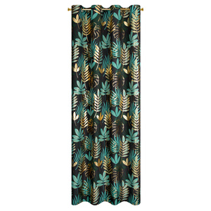 Curtain 140 x 250 Decorative Przel Malta Black + Gold