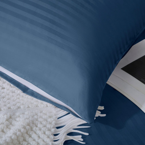 Bedding 220 x 200 3pc Cotton Adamaschek Navy Blue