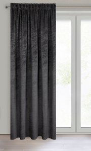 Curtain 140 x 270 Decorative Velvet Rivia Black