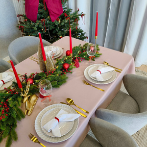 Tablecloth 140x260 Stain-Resistant Surbo Powder Pink