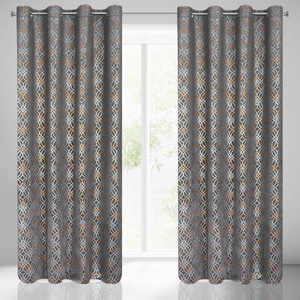 Curtain 140 x 250 Decorative Velvet Areta Steel