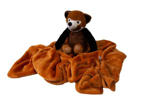Blanket 85 x 100 Carol Microfiber + Teddy Bear Mascot 