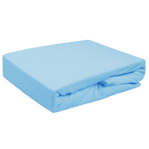 Terry sheet with elastic 027_D Blue 120x200