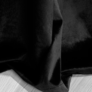 Curtain 140 x 250 Decorative Velvet Glossy Black