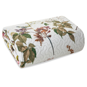 Bedspread 200 x 220 Quilted Rosa White+Green