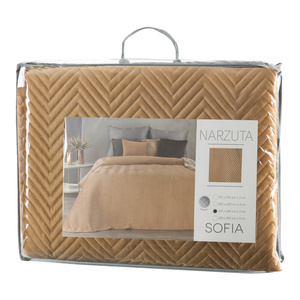 Quilt 200 x 220 Euro Velvet pattern Sofia Honey