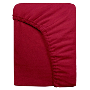 Terry sheet with elastic 019_D Maroon 90x200