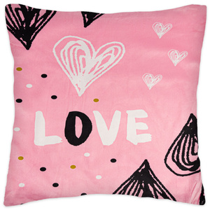 Pillowcase 40 x 40 Decorative Heart Velvet 02