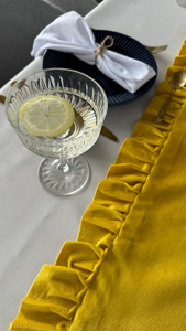 Table Runner 40 x 180 Decorative with Ruffles Ligia 03