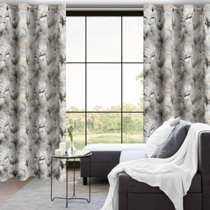 Curtain 140 x 250 Decorative Eyelets Lari Silver