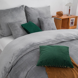 Bedding 160 x 200 3pc Microfiber Teddy Bear Cozy Gray