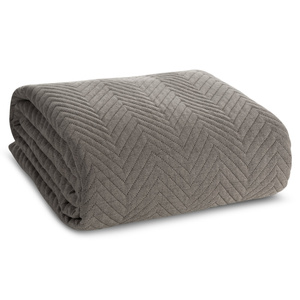 Bedspread 220 x 240 Quilted Len3 Ashen