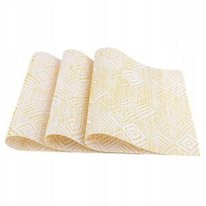 30 x 45 Decorative Geometric Yellow Placemat