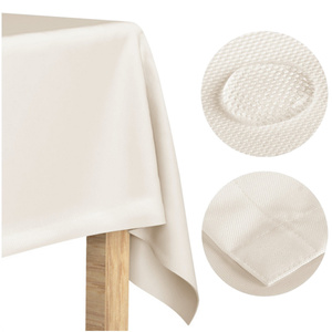 Tablecloth 150x240 Stainproof Classic Elegant Cream