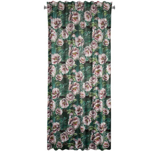 Curtain 140 x 270 Decorative Velvet Palmera Green