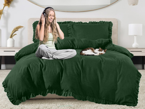 Bedding set 160 x 200 4 pcs with Ruffle Luxury Jowita 05