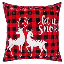 45 x 45 Decorative Christmas Pillowcase Snow Black