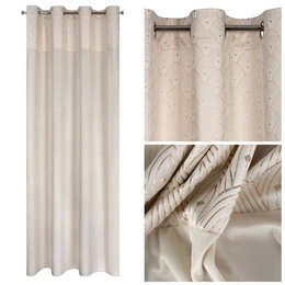 Curtain 140 x 250 Decorative Drawstring Agnes Cream