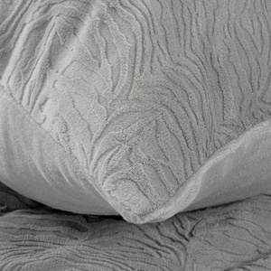 Bedding 220x200 3pc Microfiber Stamped Flano Silver