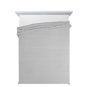 Blanket 200 x 220 Microfiber Embossed Lisa Silver