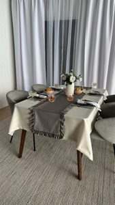 Table Runner 40 x 180 Decorative with Ruffles Ligia 06