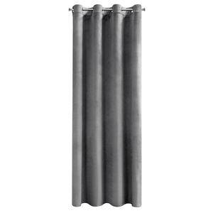 Curtain 140 x 250 Decorative Velvet Melanie Steel