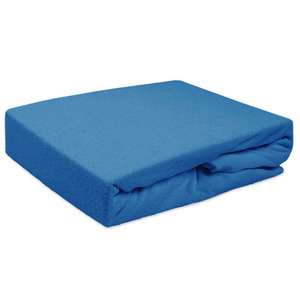 Terry sheet with elastic 017_D Cornflower 120x200