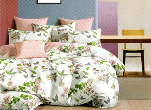 Bedding 160 x 200 3 pcs Cotton Satin No. A1776