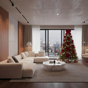 Holly Bow 01 29 x 33 Christmas Velour Bow