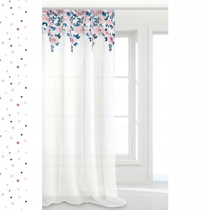 Curtain 140 x 250 Decorative Mansion Tape White