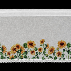 Curtain 60 x 150 Decorative Ready Helia White+Yellow
