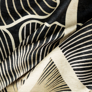 Curtain 140 x 250 Decorative Velvet Venus Black+Gold