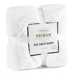 Blanket 200 x 220 Microfiber Double-sided Tedy White