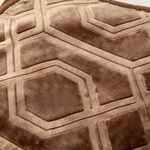 Blanket 160 x 200 Acrylic Stamped Vito Brown