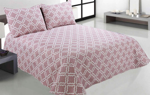 Quilted Clover Powder 200 x 220 Bedspread