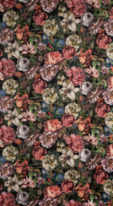 Curtain 140 x 270 Decorative Velvet Peony Bord