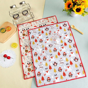 38 x 51 Teddy Bear Christmas Dish Drying Mat