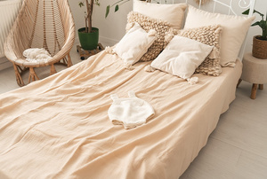 240 x 210 Decorative Muslin Bedspread 15