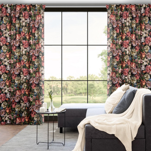 Curtain 140 x 270 Decorative Velvet Peony Bord