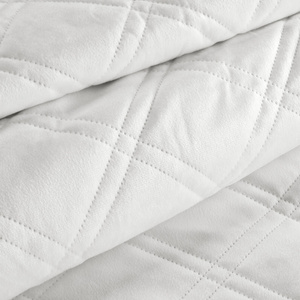 Quilted Velvet Bedspread 220 x 240 Luiz8 White